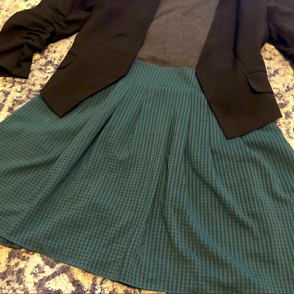 A New Day Green Plaid Skirt Target XS